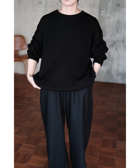 【26AW先行予約商品】LIFiLL / Cottony Crewneck Sweater(Black)