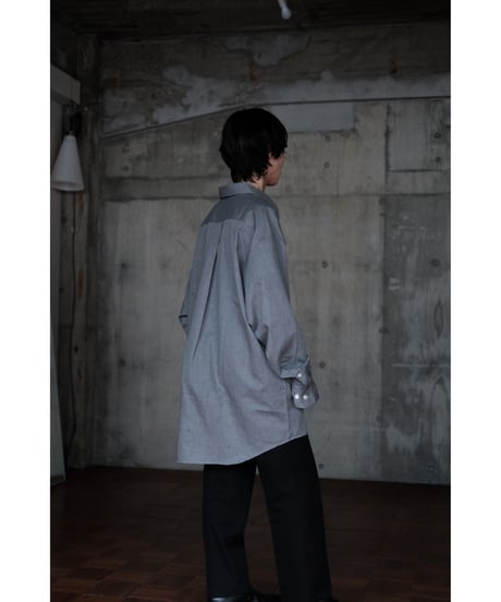 I am dork / Work Shirt(Cotton/Lt.Grey)