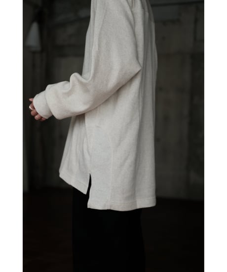 ANSNAM / Honeycomb Crewneck Longsleeve(Oatmeal)