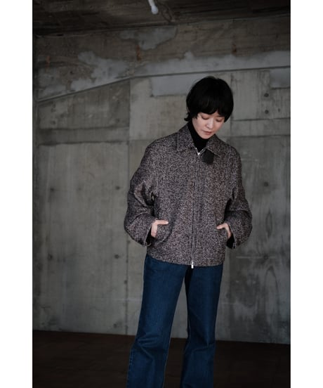 BISOWN /  LOOP TWEED SEAM POCKET BLOUSON(HERRINGBONE LOOP TWEED)