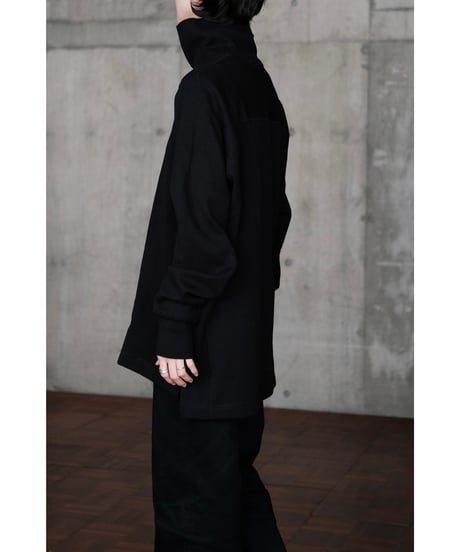 ANSNAM / Honeycomb Highneck Longsleeve(Black)