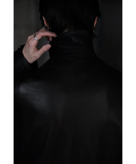 BISOWN / LUMB LEATHER HUNTING JACKET(Black)