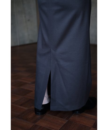 【26AW先行予約商品】LIFiLL / Woolish Milled Smooth Long Skirt(Charcoal)
