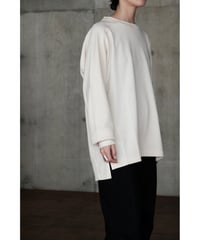 ANSNAM / Honeycomb Crewneck Longsleeve(Cream)