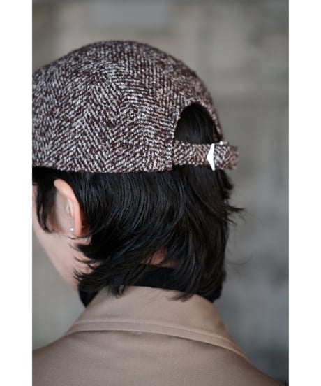 BISOWN / LOOP TWEED CAP(HERRINGBONE LOOP TWEED)