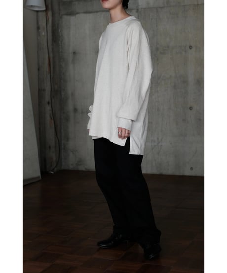 ANSNAM / Honeycomb Crewneck Longsleeve(Oatmeal)