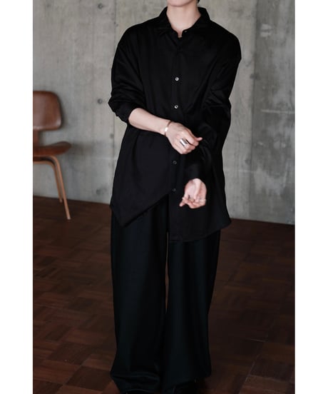 LIFiLL / 【Special Edition】GIZA45 Oversized Shirt(Kyoto Black)