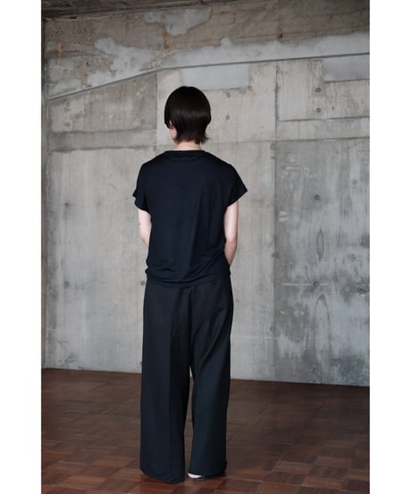 LIFiLL / Woolish French Sleeve Tee(Navy)