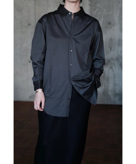 【26AW先行販売商品】LIFiLL / GIZA45 Oversized Shirt(Charcoal)