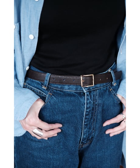 BISOWN / LIZARD SQUARE CLASSIC BELT(3colors)