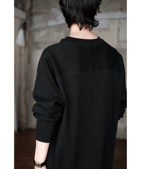 ANSNAM / Honeycomb Crewneck Longsleeve(Black)