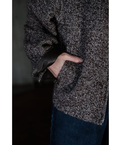 BISOWN /  LOOP TWEED SEAM POCKET BLOUSON(HERRINGBONE LOOP TWEED)