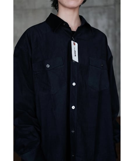 I am dork / Work Shirt(Cotton/Navy)
