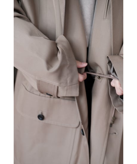 BISOWN / WOOL COTTON GAME COAT(BEIGE)