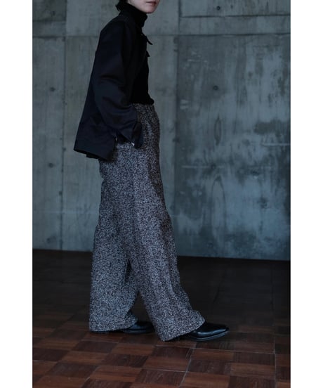 BISOWN / LOOP TWEED EASY WIDE PANTS(HERRINGBONE LOOP TWEED)