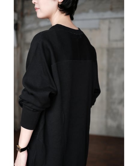 ANSNAM / Honeycomb Crewneck Longsleeve(Black)