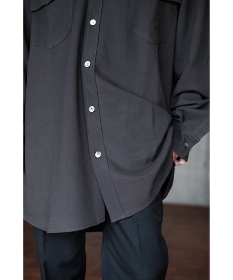 I am dork / Work Shirt(ViscoseCotton/Brown)