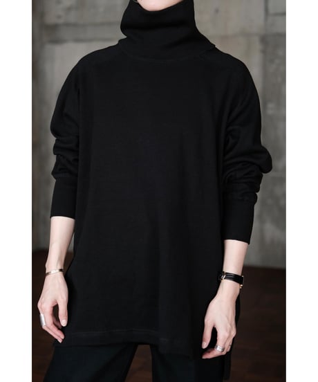 ANSNAM / Honeycomb Highneck Longsleeve(Black)