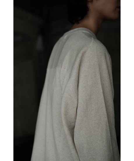 ANSNAM / Honeycomb Crewneck Longsleeve(Oatmeal)