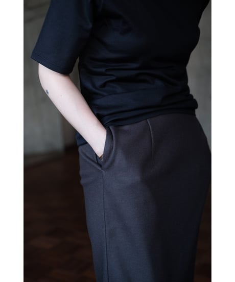 【26AW先行予約商品】LIFiLL / Woolish Milled Smooth Long Skirt(Charcoal)