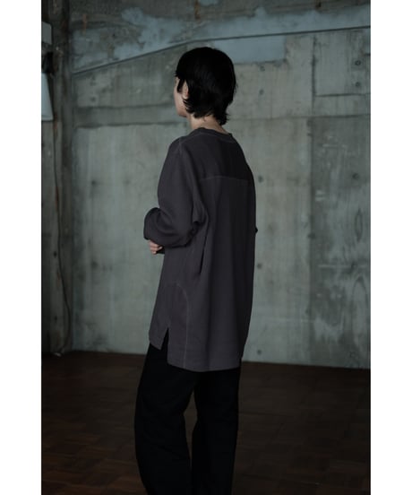 ANSNAM / Honeycomb Crewneck Longsleeve(Charcoal)