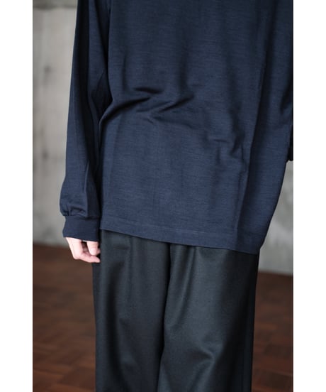 LIFiLL / Woolish Longsleeve Tee(Navy)