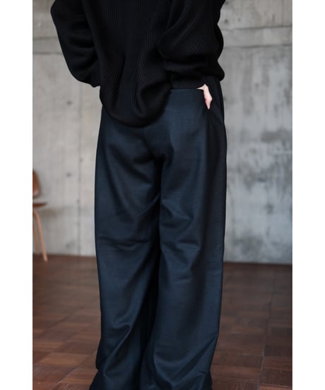 【26AW先行予約商品】 LIFiLL / Woolish Milled Smooth Relax Pants(Black)