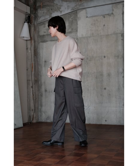 BISOWN / BRITISH CLASSIC WOOL EASY PANTS 43(BROWN HERRINGBONE)