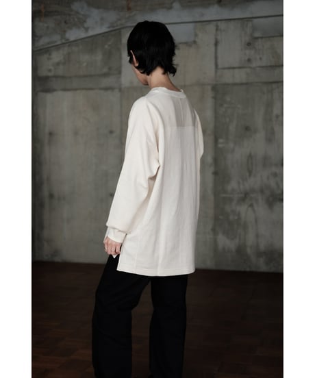 ANSNAM / Honeycomb Crewneck Longsleeve(Cream)