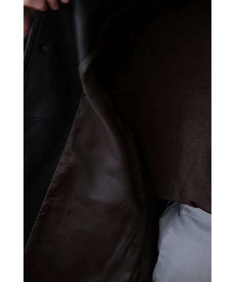 BISOWN / LUMB LEATHER HUNTING JACKET(Black)