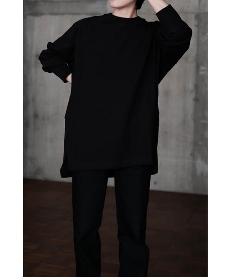 ANSNAM / Honeycomb Crewneck Longsleeve(Black)