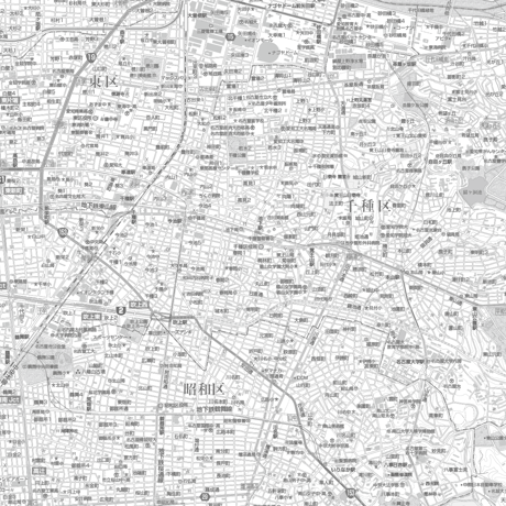 C名古屋市全図1/25000白地図タウンロード販売