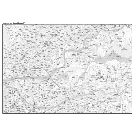 C名古屋市守山区1/25000白地図タウンロード販売