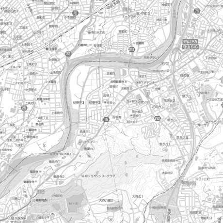 C名古屋市守山区1/25000白地図タウンロード販売