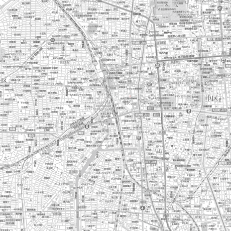 C名古屋市全図1/25000白地図タウンロード販売