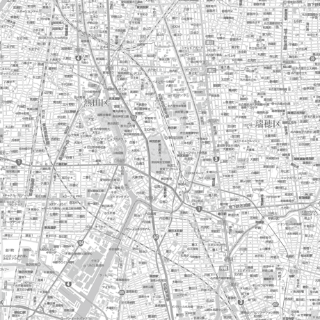 C名古屋市全図1/25000白地図タウンロード販売