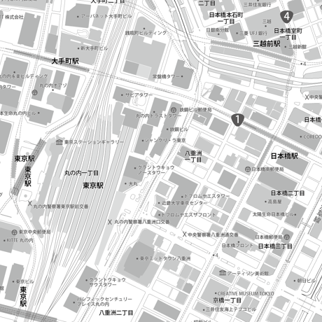東京駅周辺4種類