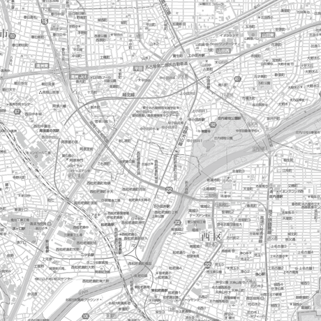 C名古屋市全図1/25000白地図タウンロード販売