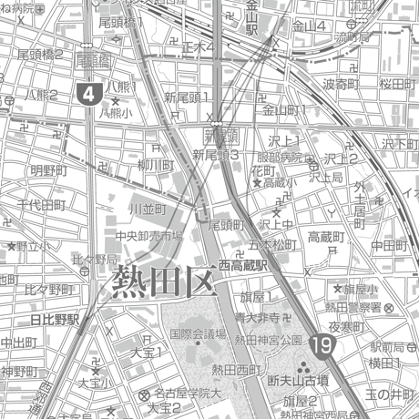 C名古屋市熱田区1/25000地図白タウンロード販売