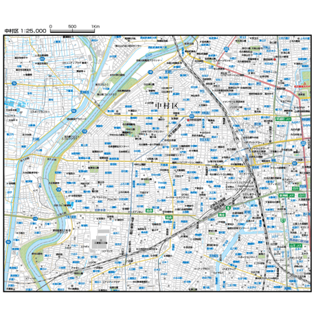 A名古屋市中村区1/25000地図タウンロード販売