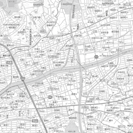 C名古屋市守山区1/25000白地図タウンロード販売