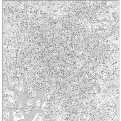 C名古屋市全図1/25000白地図タウンロード販売