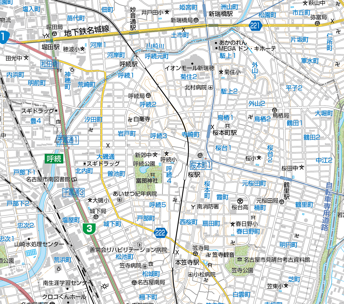 A名古屋市南区1/25000地図タウンロード販売 | 地図素材