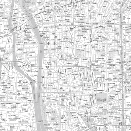 C名古屋市全図1/25000白地図タウンロード販売