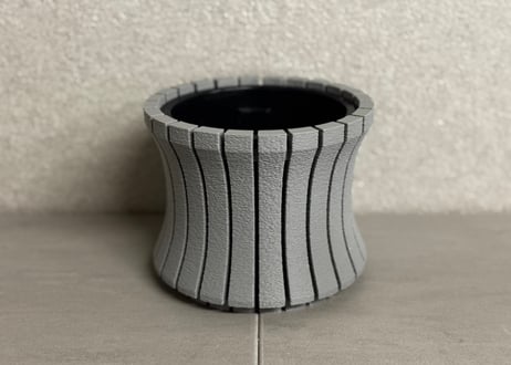 Aero craft pot｜エアロクラフトポット｜バレル・ワイドルーバータイプ(グレー/ブラック)