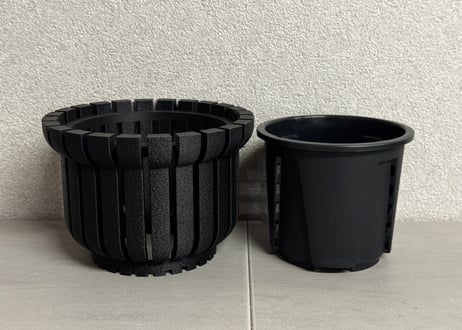 Aero craft pot｜エアロクラフトポット｜フレアーボウル・ワイドルーバータイプ(オフホワイト/グレー/ブラック)