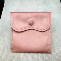 アクセサリー収納袋｜ベロア素材（ライトピンク）