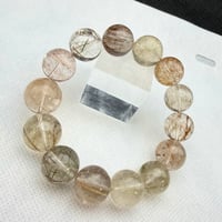 福禄寿ルチル　ブラジル産　天然物　希少　極上ハイグレード　高品質美品　15.0mm玉　大特価