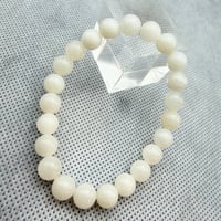 和田玉　ホータン　青海省産　天然物　高品質美品　極上ハイグレード　ネフライト　白翡翠　大特価品　8.0mm玉　№2