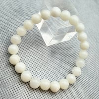 和田玉　ホータン　青海省産　天然物　高品質美品　極上ハイグレード　ネフライト　白翡翠　大特価品　8.0mm玉　№4